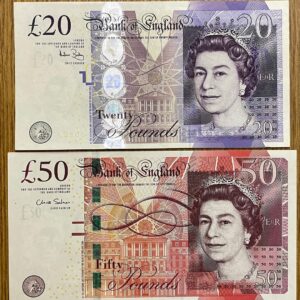 Counterfeit British Pounds Sterling